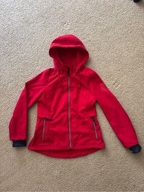Tommy Hilfiger Red Jacket with hood, Women’s Small, red